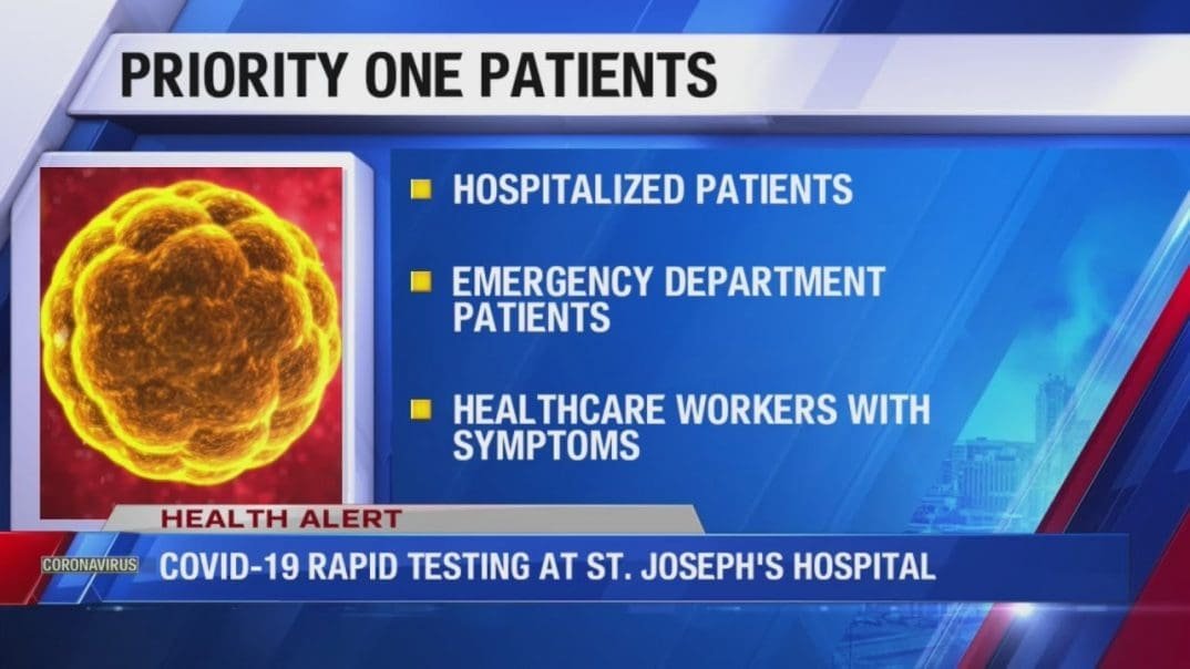 COVID-19 rapid testing at St. Joseph’s Hospital